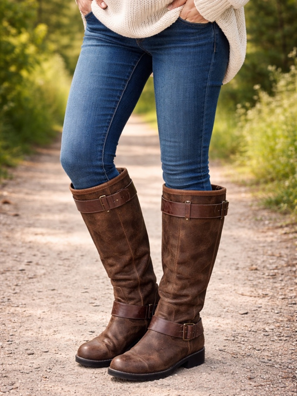 UGG Dree Brown Suede/Leather Harness Pull On Riding Boots S/N 1005690 Size 10